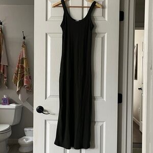 NWOT Vitamin A West Dress Ribbed Maxi Dress XS Forest Green